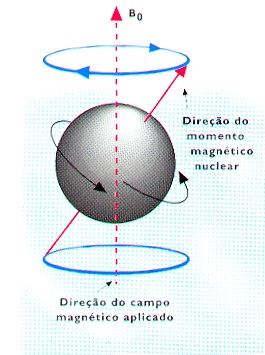 precessão nuclear do próton de H